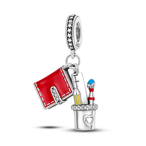 Stiftbehälter, Notizbuch-Anhänger, Charms
