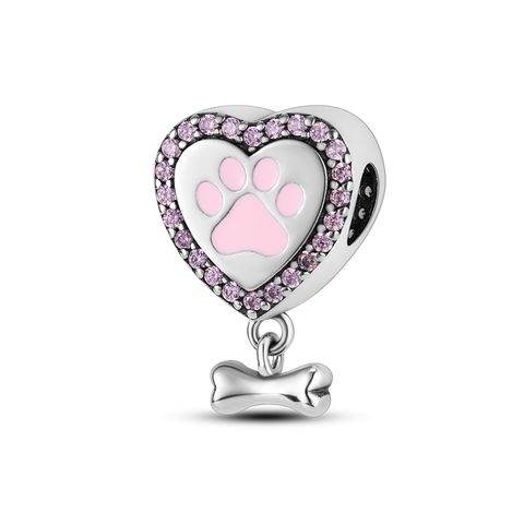 Heart Shaped Claw Bone Dangle