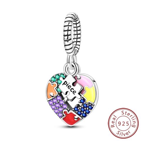 Colorful Jigsaw Puzzle Charms Bead