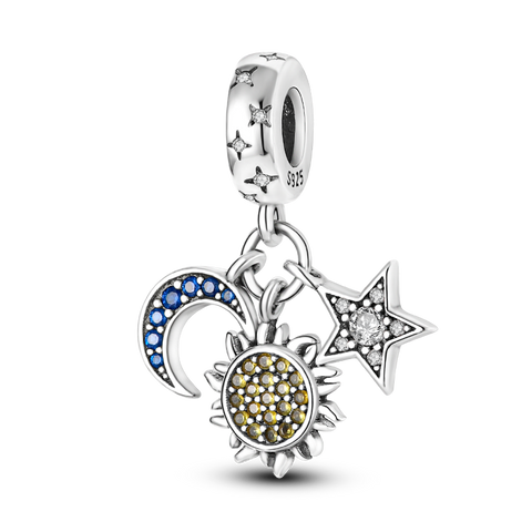 Sun Moon Star Dangle Charms