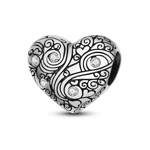 Tree Of Life Heart Shape Bead