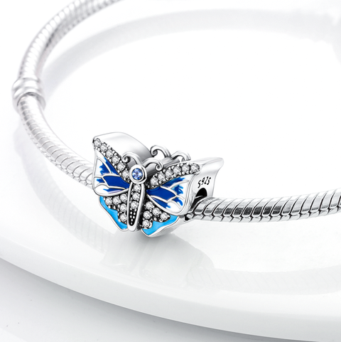 Perles Charmes Papillon Violet