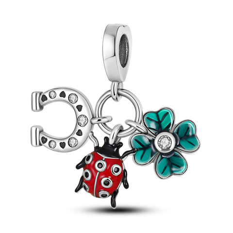 Clover Coccinelle Sabot Imprimé Pendentifs