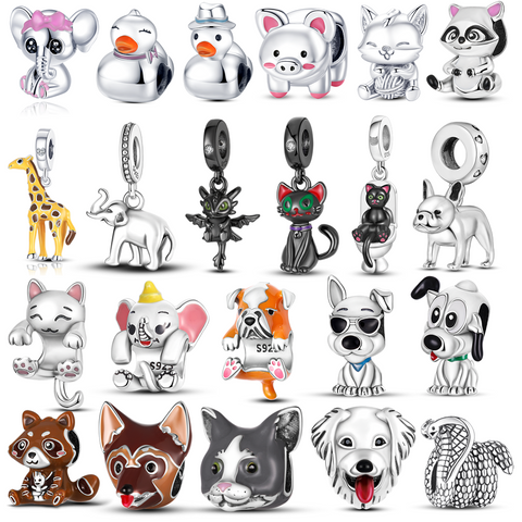 The Animals Dog Cat Charms Beads