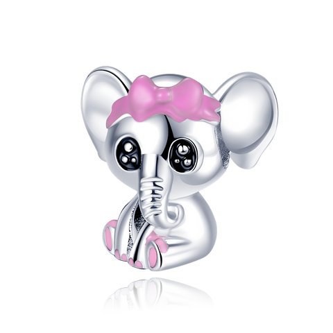 Bow Cute Elephant Bead