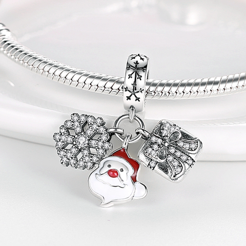 Schneeflocke-Geschenkbox Weihnachtsmann-Perlen