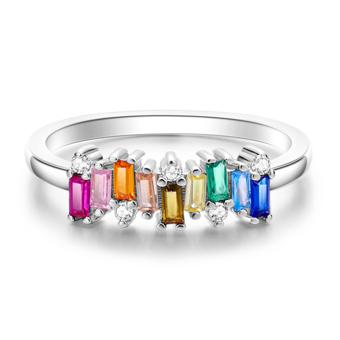 Brillanter Regenbogen-Candy-Ring