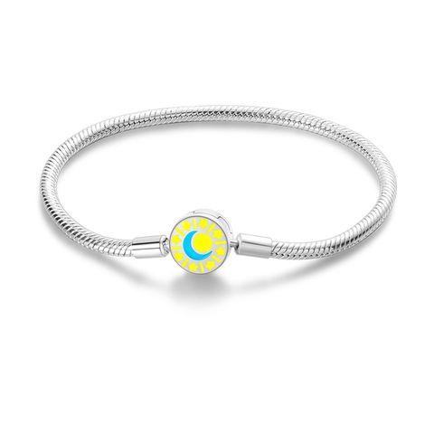Sonne Mond Stern Schlangenknochen Armband