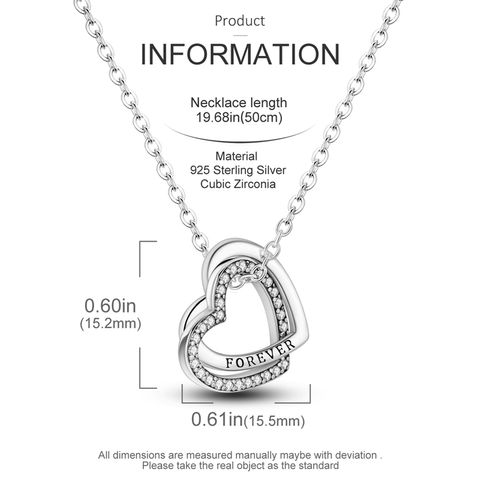 Collier Coeur Double Anneau