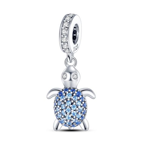 Mula Noël européen en argent sterling 925, breloque à monter soi-même incrustée de tortue marine, compatible avec bracelet pour bijoux féminins