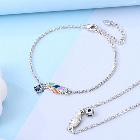 Böhmisches buntes Federarmband