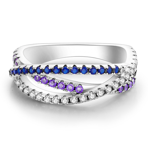 Bunter Ring mit drei Ringen