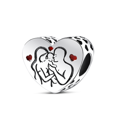 Forme de coeur Famille Charms Perles