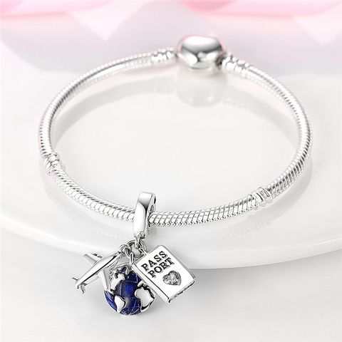 Aircraft Passport Earth Charms Beads