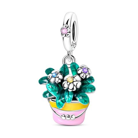 鉢植えの花チャームビーズ