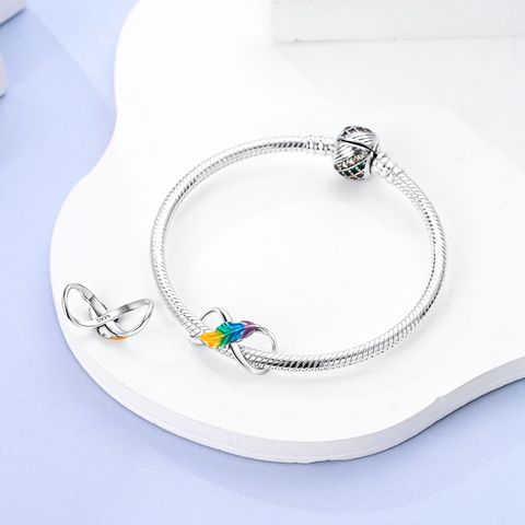 Pendentif Infini Plume Colorée