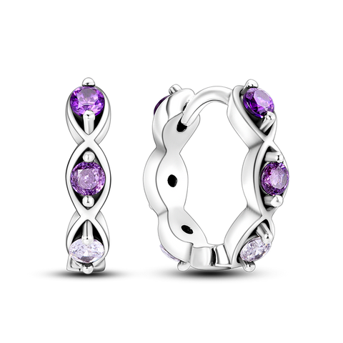 Boucles d'Oreilles Oeil Dégradé Violet
