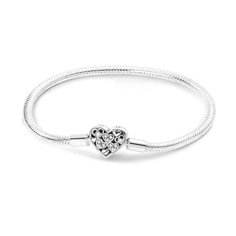 Schlangenarmband aus Herz und Stein