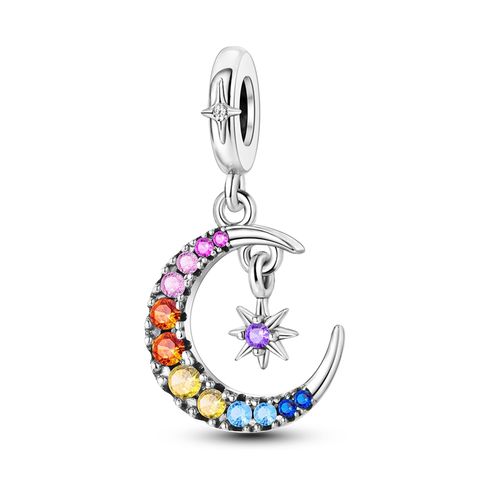 Colorful Star and Moon Charm