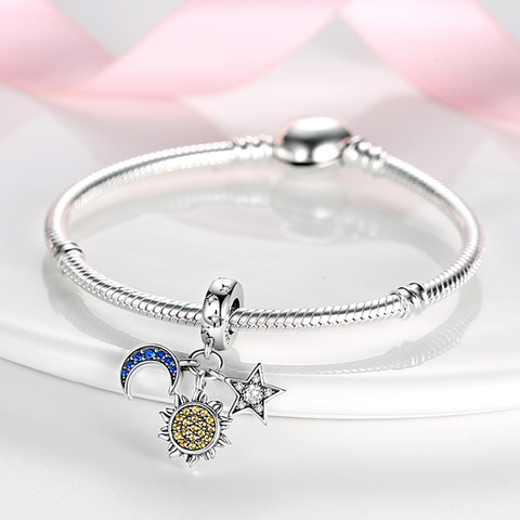 Sun Moon Star Dangle Charms