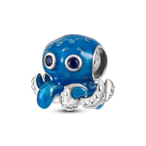 Mula Noël européen en argent sterling 925, breloque à fabriquer soi-même représentant une pieuvre, perle adaptée aux bracelets pour femmes, bijoux