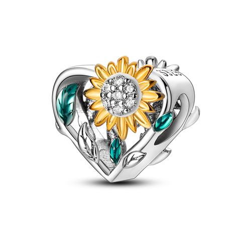 Sonnenblumen-Herzform-Perlen