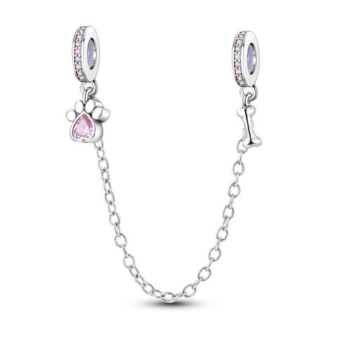 Pawprint and Bone Safety Chain
