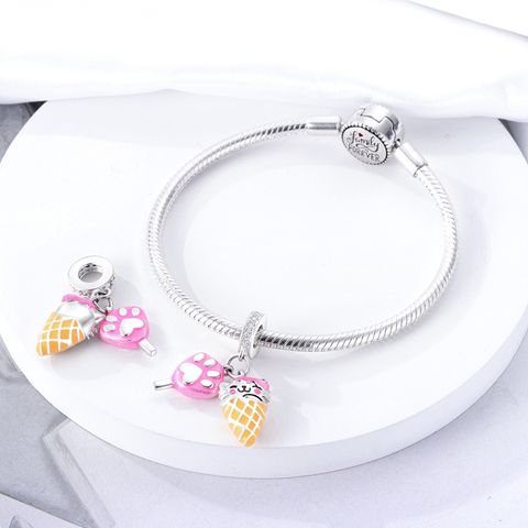 Claw Print Cat Ice Cream Pendant