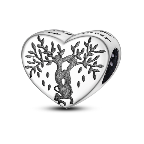 Pattern Heart Shape Charm Bead