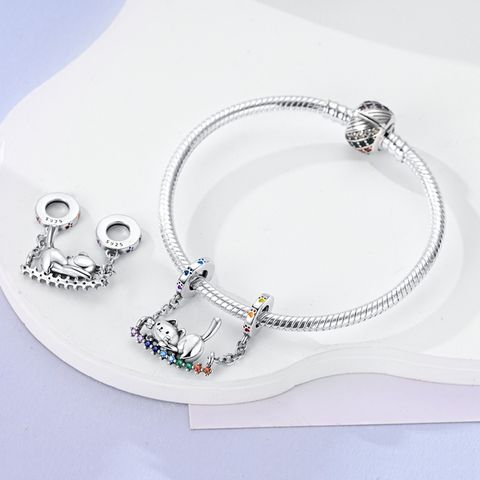 Cat Rainbow Swing Pendant