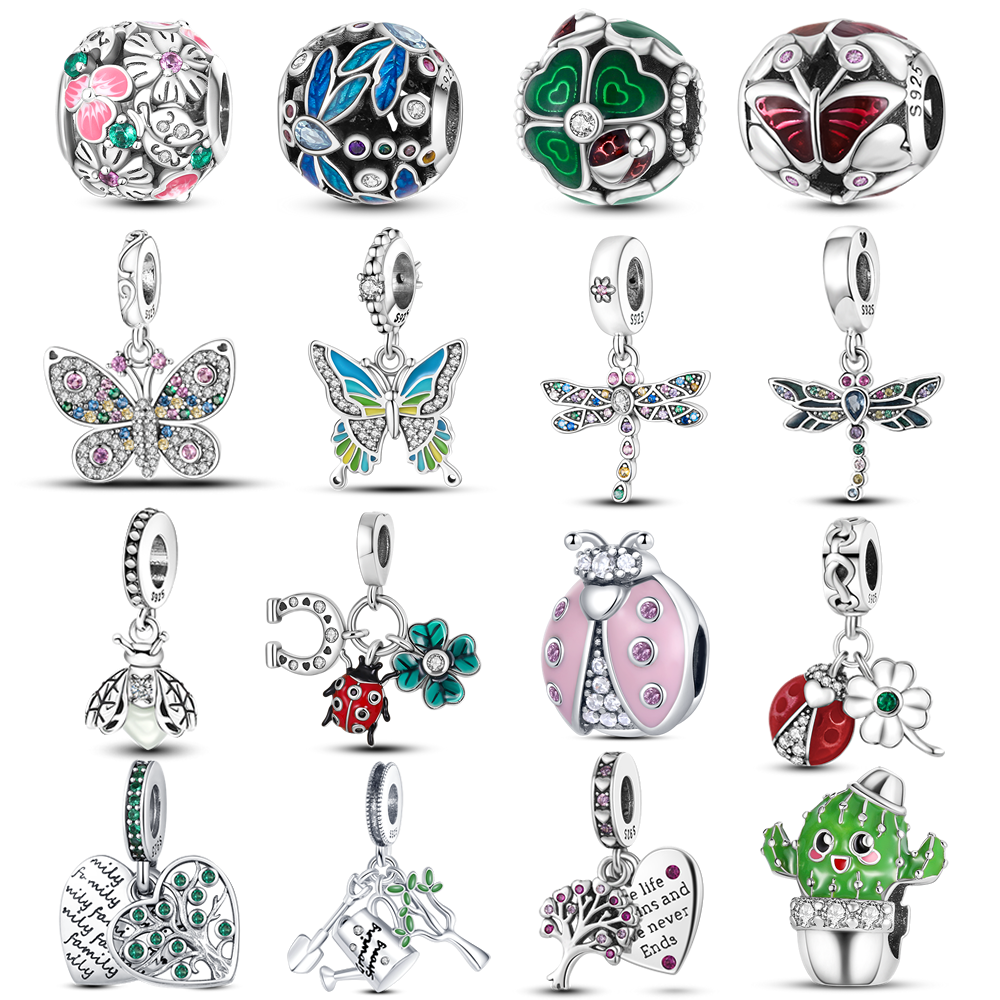 Plants Insects Charm Beads