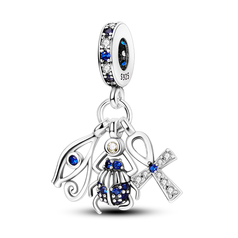 Pendentif Scarabée et Croix d'Anka