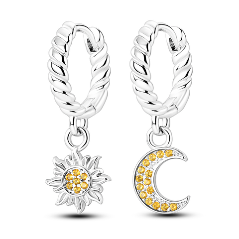 Boucles d'oreilles Soleil et Lune