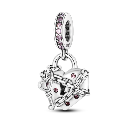 Verschlossene Herz-Charm-Perlen
