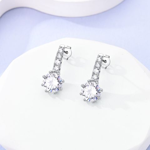 Classic Round Zirconia Stud Earrings