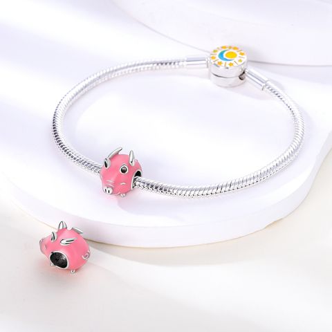 Pink Flying Pig Bead