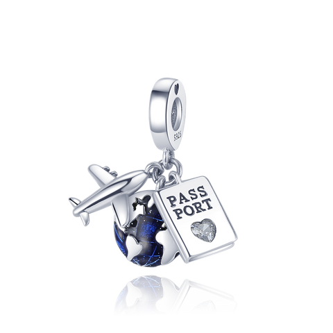 Aircraft Passport Earth Charms Beads