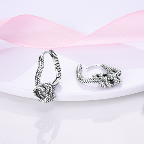 Snake Print Heart Shaped Earrings