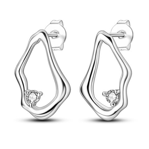 Liquid Irregular Diamond Earrings