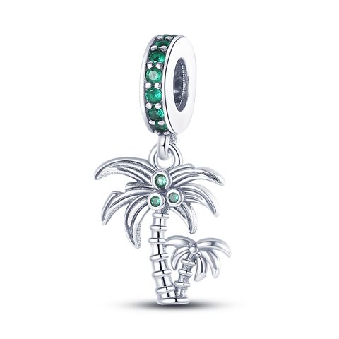 Mula Noël européen en argent sterling 925, breloque à monter soi-même, été, cocotiers, bracelet ajustable pour femmes, bijoux