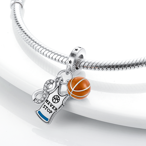 Unendliche Symbol Basketball Kleidung Charms Perlen