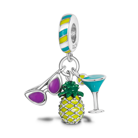 Sunglasses Pineapples Wine Glasses Pendant