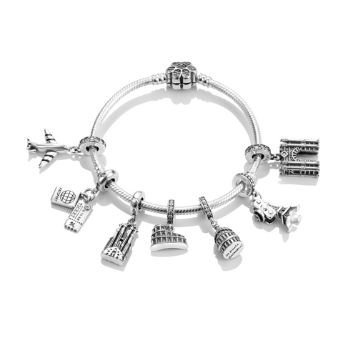 Traveling Theme Eiffel Tower Triumphal Arch Beads