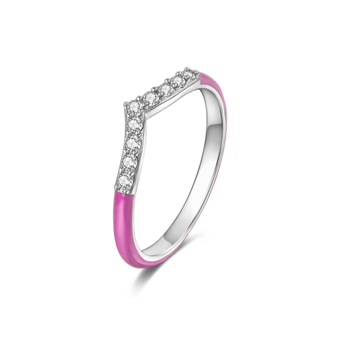 Anneau de couronne de couleur rose