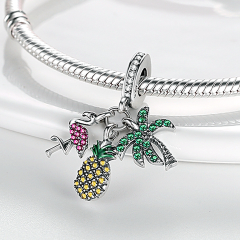 Ananas-Flamingo-Kokosnussbaum-Perlen