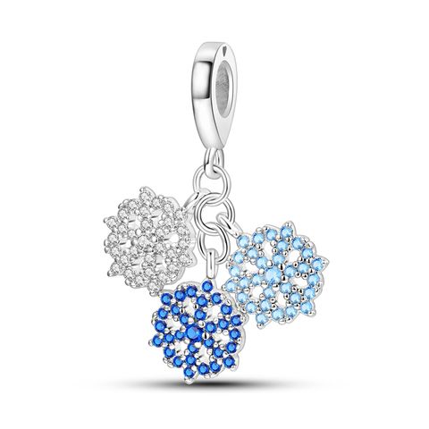 Charm de copo de nieve de invierno de amor