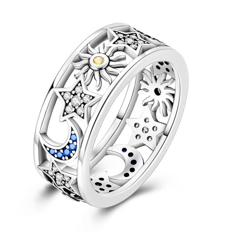 Sun Moon and Stars Skeleton Ring