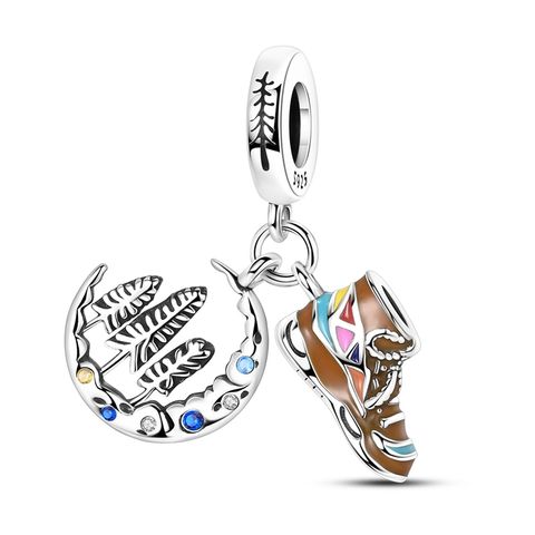 Hiking Shoes Moon Forest Charms Bead