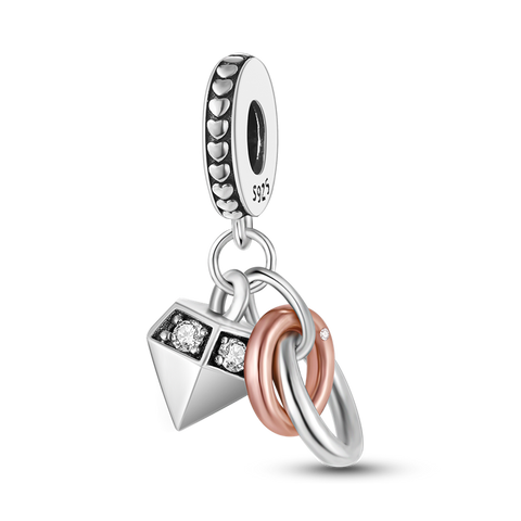 Diamant- und Ring-Charm-Perlen