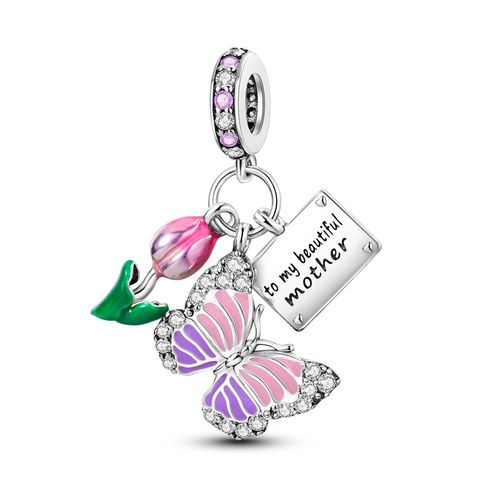 Flor mariposa regalo para mamá colgante